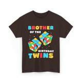 Brother Of The Birthday Twins T-Shirt - Dark Chocolate