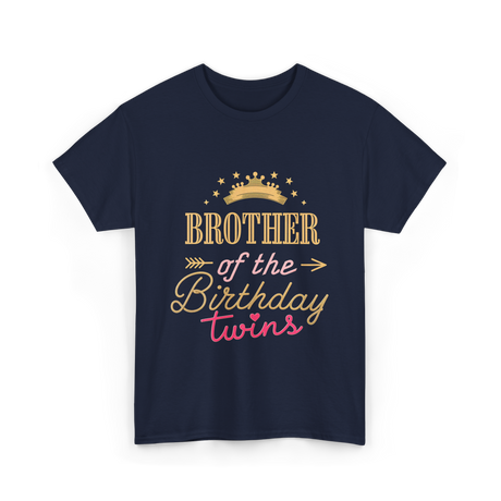 Brother of the Birthday Twins T-Shirt - Navy