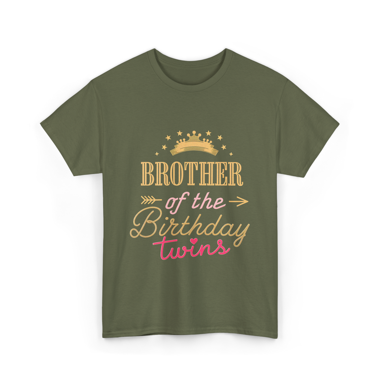 Brother of the Birthday Twins T-Shirt - Military Green