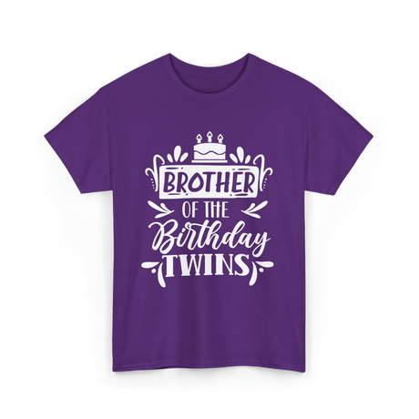 Brother Of The Birthday Twins T-Shirt - Purple