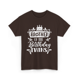 Brother Of The Birthday Twins T-Shirt - Dark Chocolate