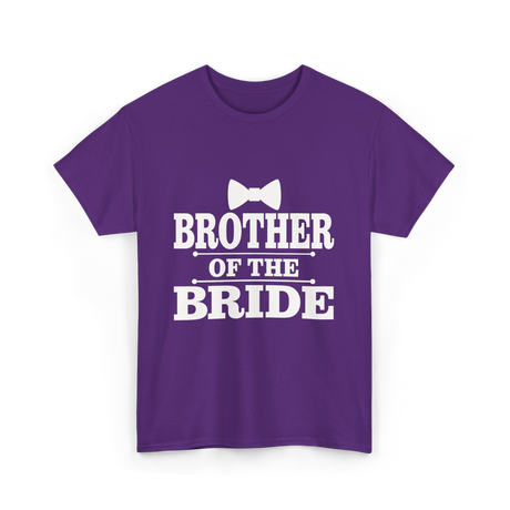 Brother Of The Bride Wedding T-Shirt - Purple