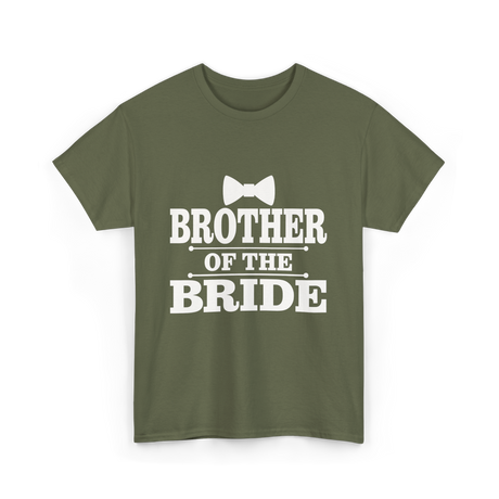 Brother Of The Bride Wedding T-Shirt - Military Green