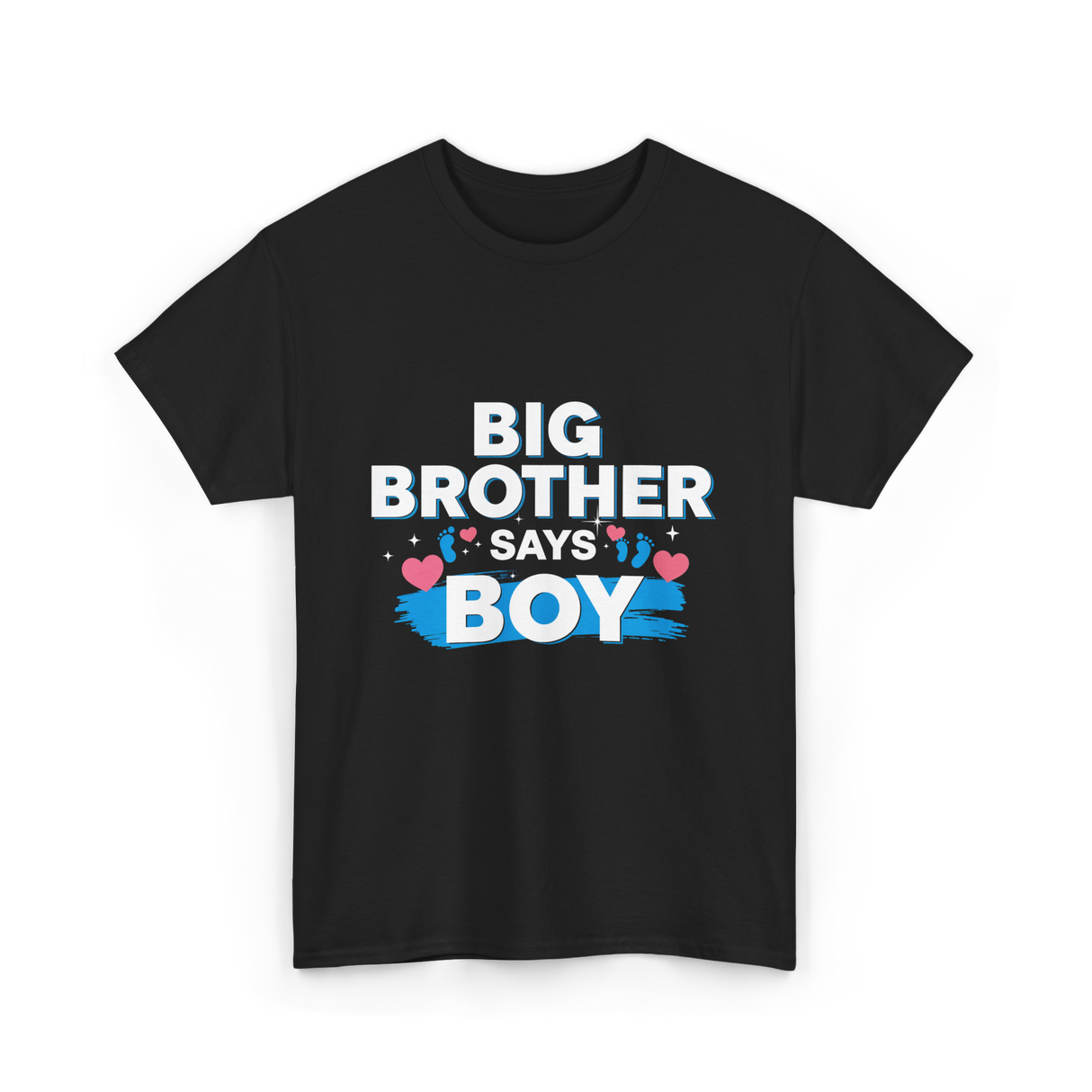 Brother Says Boy Baby T-Shirt - Black