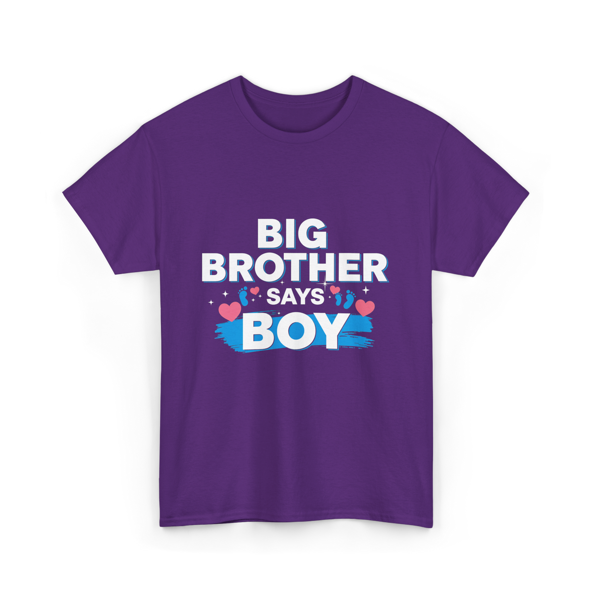 Brother Says Boy Baby T-Shirt - Purple