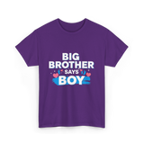 Brother Says Boy Baby T-Shirt - Purple