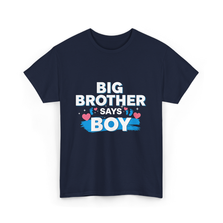 Brother Says Boy Baby T-Shirt - Navy