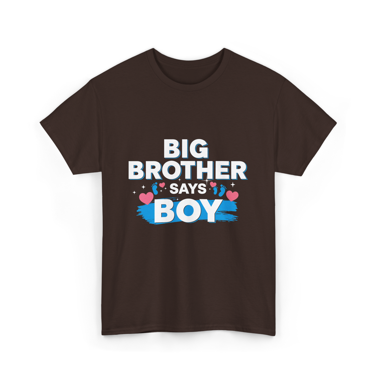 Brother Says Boy Baby T-Shirt - Dark Chocolate