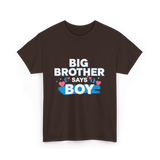 Brother Says Boy Baby T-Shirt - Dark Chocolate