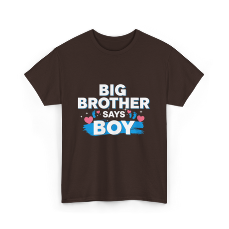 Brother Says Boy Baby T-Shirt - Dark Chocolate