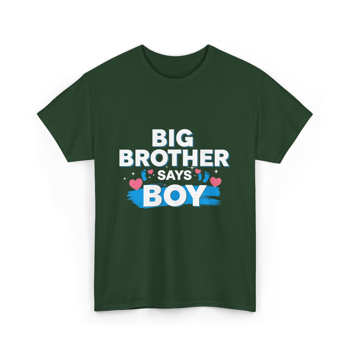 Brother Says Boy Baby T-Shirt - Forest Green