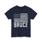 Bruce American Flag Patriot T-Shirt - Navy