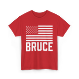 Bruce Birthday Name Celebration T-Shirt - Red