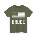 Bruce Birthday Name Celebration T-Shirt - Military Green