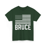 Bruce Birthday Name Celebration T-Shirt - Forest Green