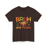 Bruh Turkey Thanksgiving T-Shirt - Dark Chocolate