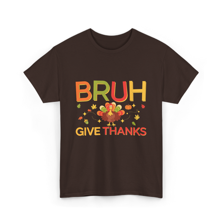 Bruh Turkey Thanksgiving T-Shirt - Dark Chocolate