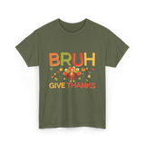 Bruh Turkey Thanksgiving T-Shirt - Military Green