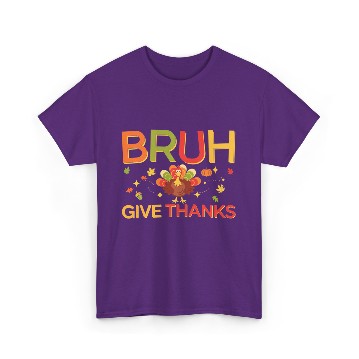 Bruh Turkey Thanksgiving T-Shirt - Purple