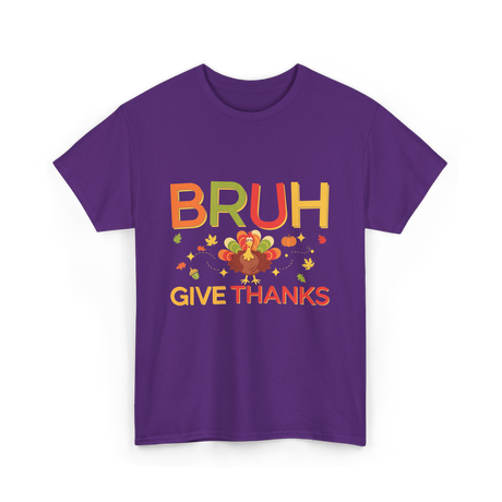 Bruh Turkey Thanksgiving T-Shirt - Purple