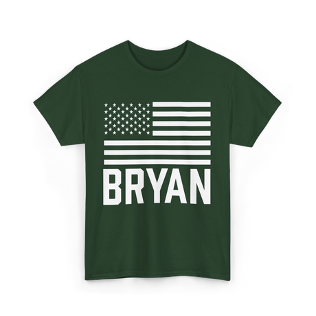 Bryan Name Birthday Celebration T-Shirt - Forest Green