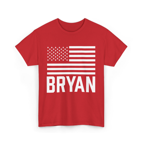 Bryan Name Birthday Celebration T-Shirt - Red