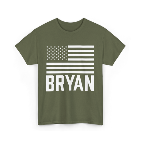 Bryan Name Birthday Celebration T-Shirt - Military Green