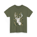 Buck Deer Hunting USA Camouflage T-Shirt - Military Green