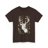 Buck Deer Hunting USA Camouflage T-Shirt - Dark Chocolate