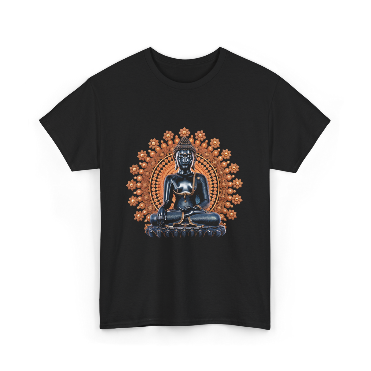 Buddha Statue Meditation Buddhism Zen T-Shirt - Black