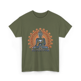 Buddha Statue Meditation Buddhism Zen T-Shirt - Military Green