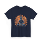 Buddha Statue Meditation Buddhism Zen T-Shirt - Navy