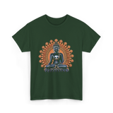 Buddha Statue Meditation Buddhism Zen T-Shirt - Forest Green