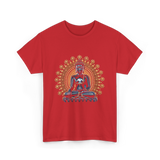 Buddha Statue Meditation Buddhism Zen T-Shirt - Red