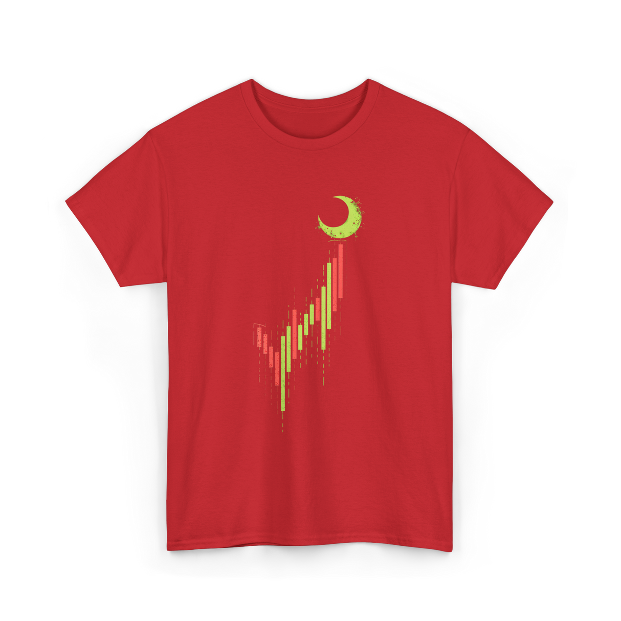 Bull Market Chart Crypto T-Shirt - Red