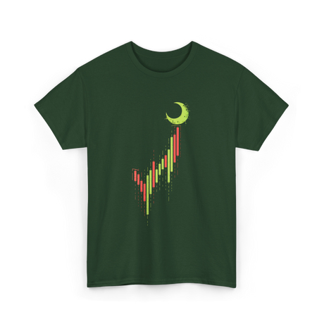 Bull Market Chart Crypto T-Shirt - Forest Green