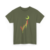 Bull Market Chart Crypto T-Shirt - Military Green