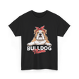 Bulldog Mama Bulldog Dog T-Shirt - Black