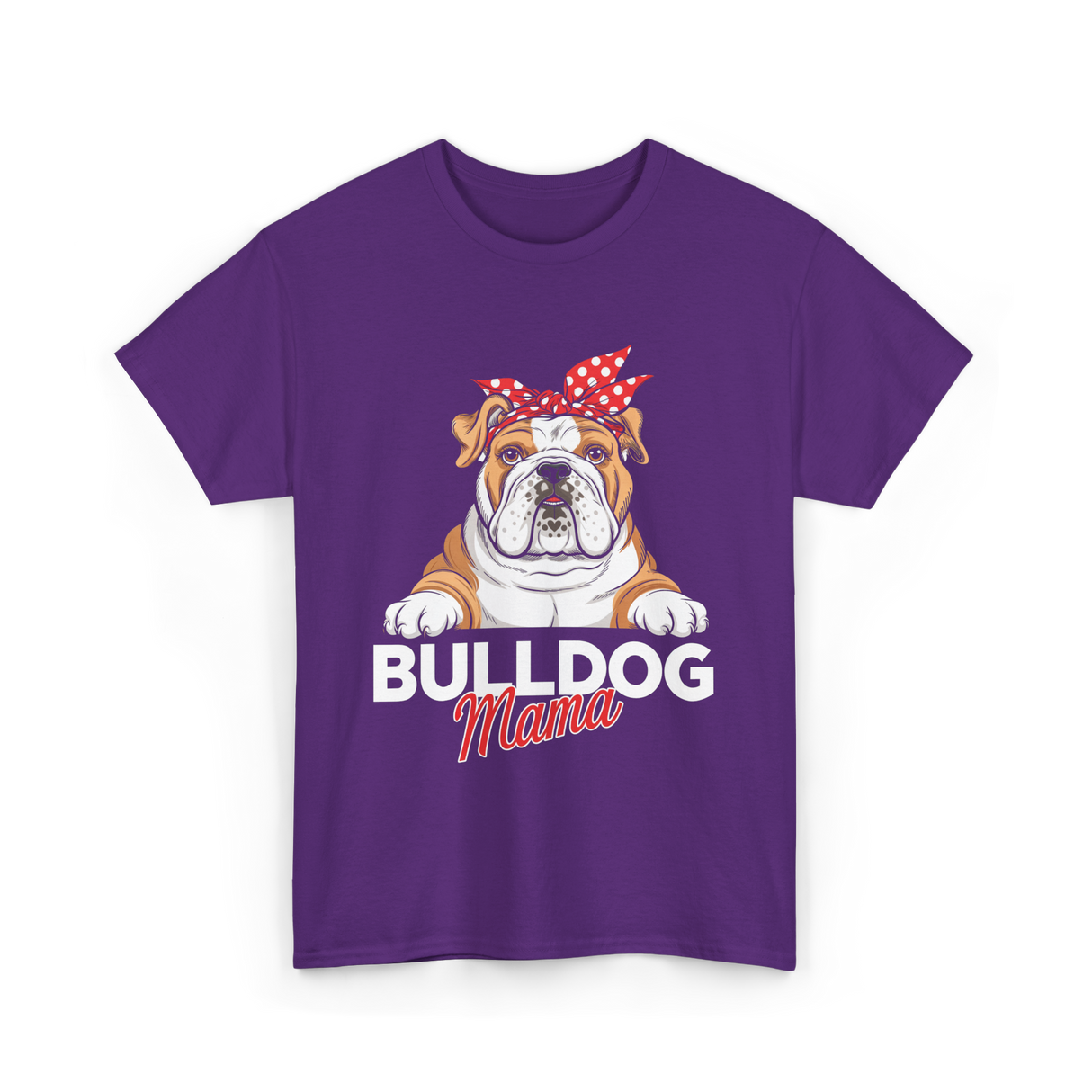 Bulldog Mama Bulldog Owner T-Shirt - Purple