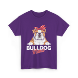 Bulldog Mama Bulldog Owner T-Shirt - Purple