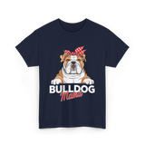 Bulldog Mama Bulldog Owner T-Shirt - Navy