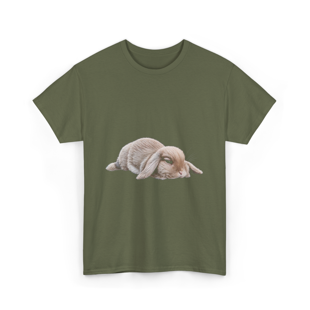 Bunny Lover Rabbit T-Shirt - Military Green