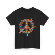 Butterfly Peace Sign Butterflies Nature T-Shirt - Black