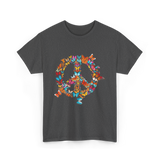 Butterfly Peace Sign Butterflies Nature T-Shirt - Dark Heather