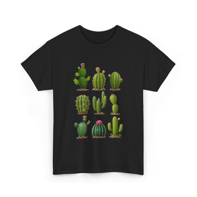 Cacti Collection Cactus T-Shirt - Black