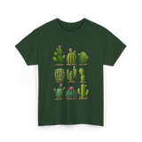 Cacti Collection Cactus T-Shirt - Forest Green