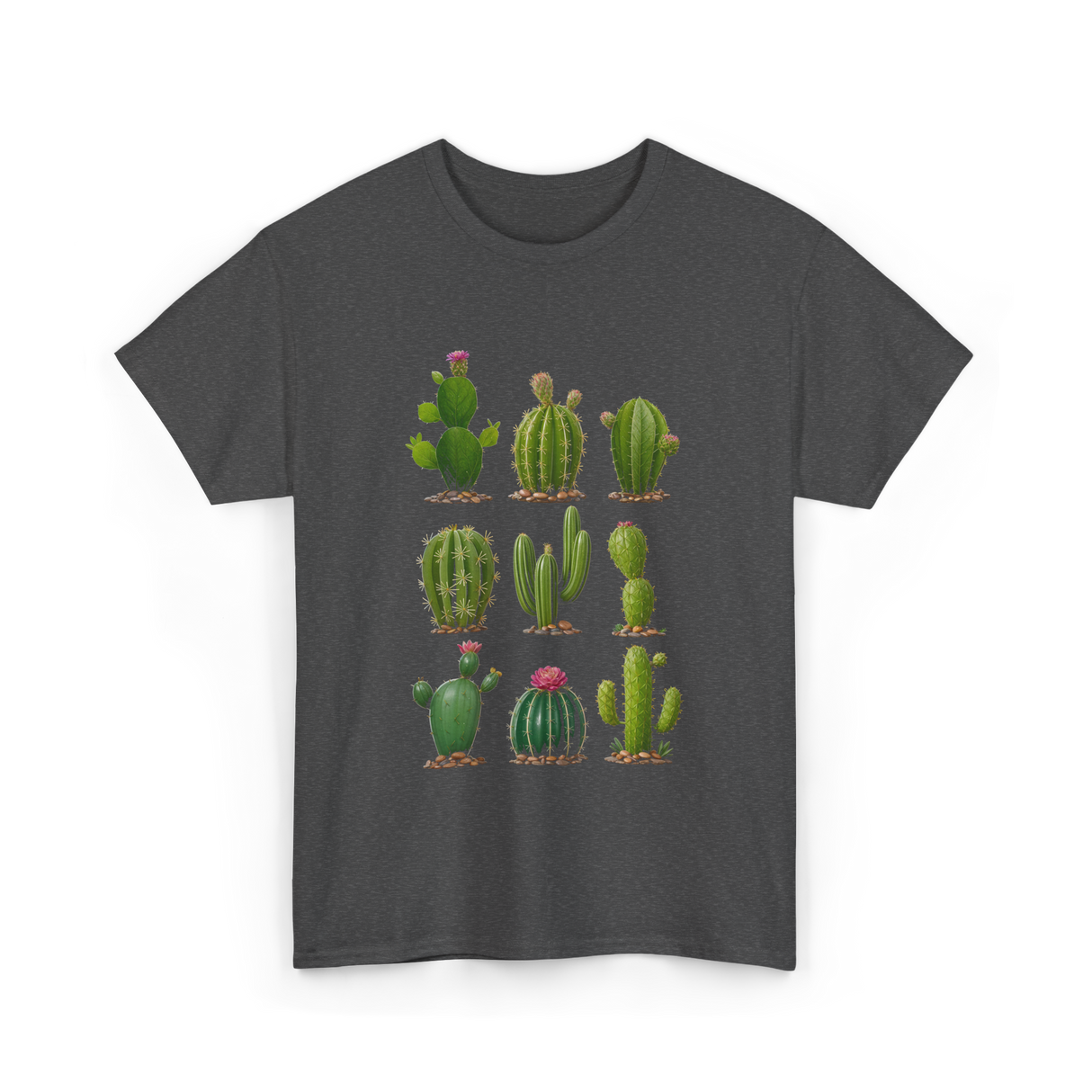 Cacti Collection Cactus T-Shirt - Dark Heather