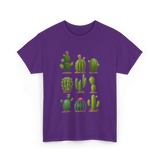 Cacti Collection Cactus T-Shirt - Purple