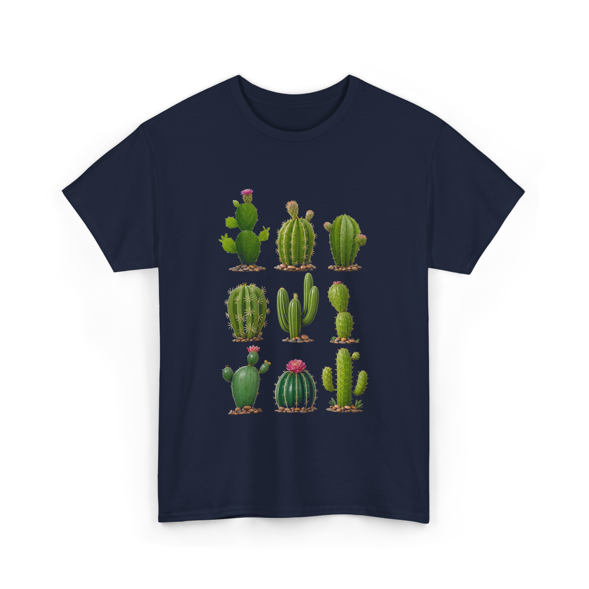 Cacti Collection Cactus T-Shirt - Navy