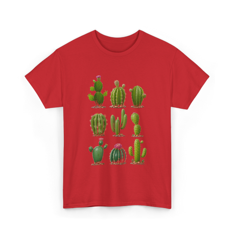 Cacti Collection Cactus T-Shirt - Red